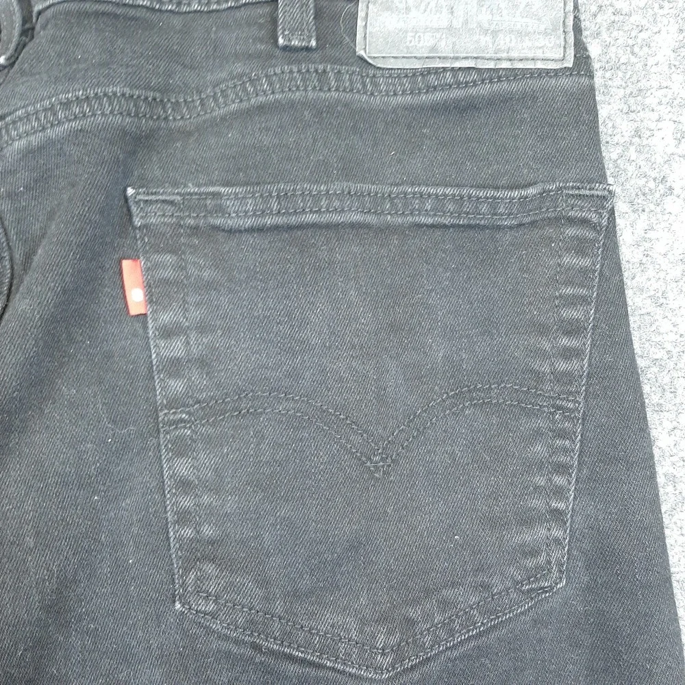 Levi's 505 Regular Fit Mens 40X30 Straight Denim Black Cotton Blend Jeans Pants